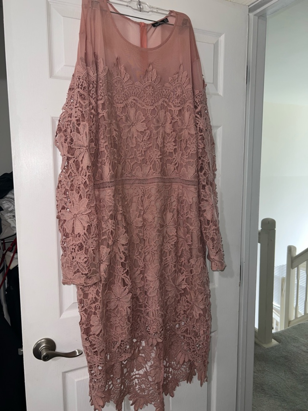 Lush Blush Lace Midi Dress